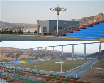 廣場高桿燈、中華燈-渭南合陽特警訓(xùn)練基地廣場照明