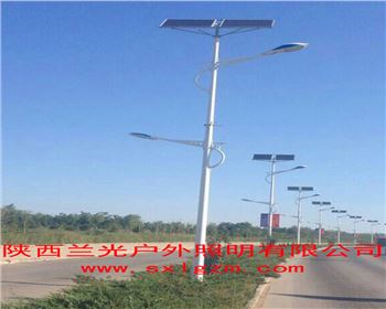 陜西雙臂太陽能路燈-陜西烏海市戶外照明工程